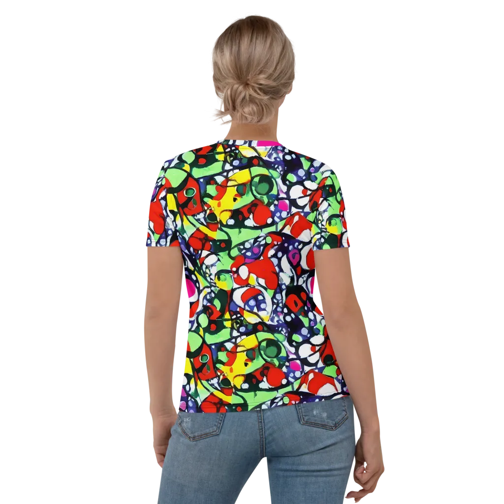 Kaleidoscope Crush on Women's Crew Neck T-Shirt — Back