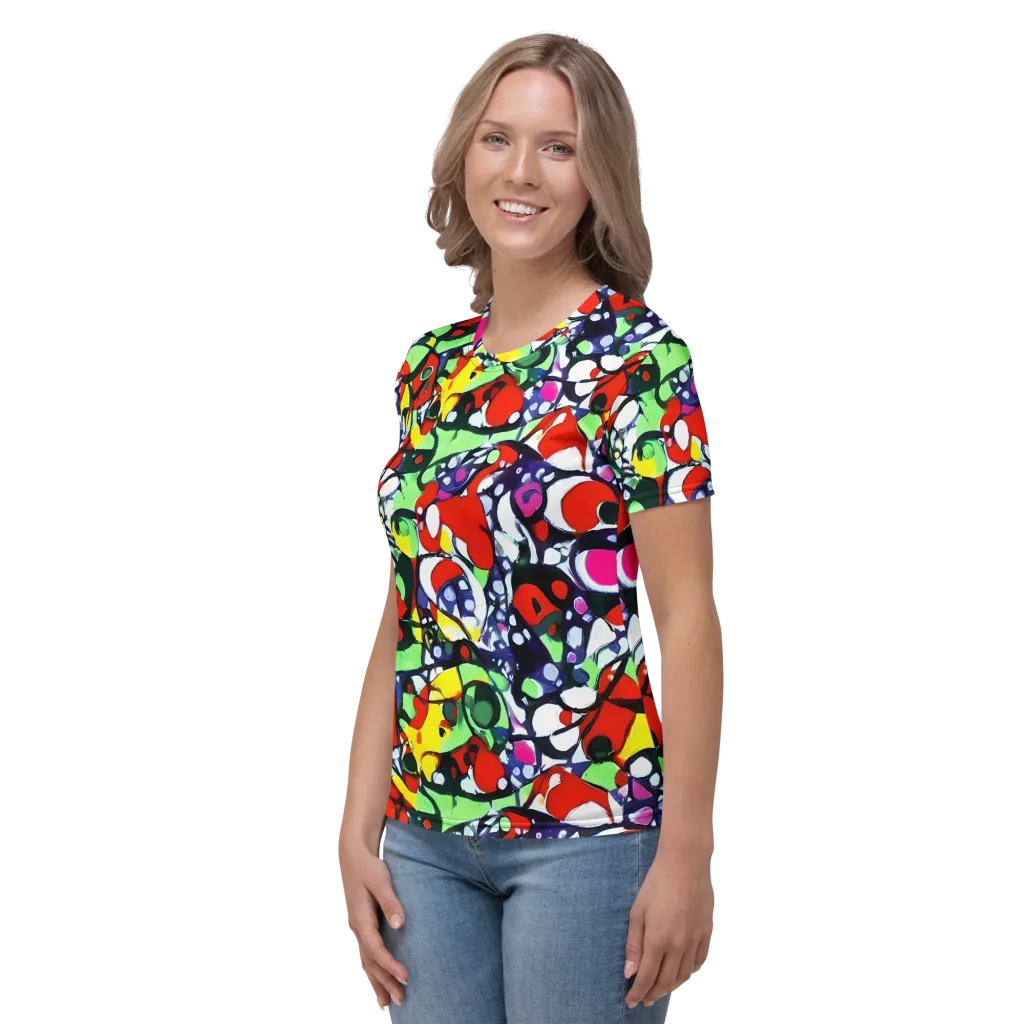 Kaleidoscope Crush on Women's Crew Neck T-Shirt — Left