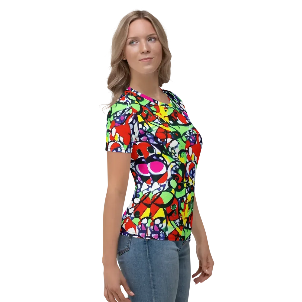 Kaleidoscope Crush on Women's Crew Neck T-Shirt — Right