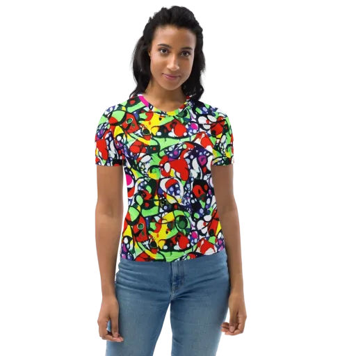 Kaleidoscope Crush on a Women's Crew Neck T-Shirt