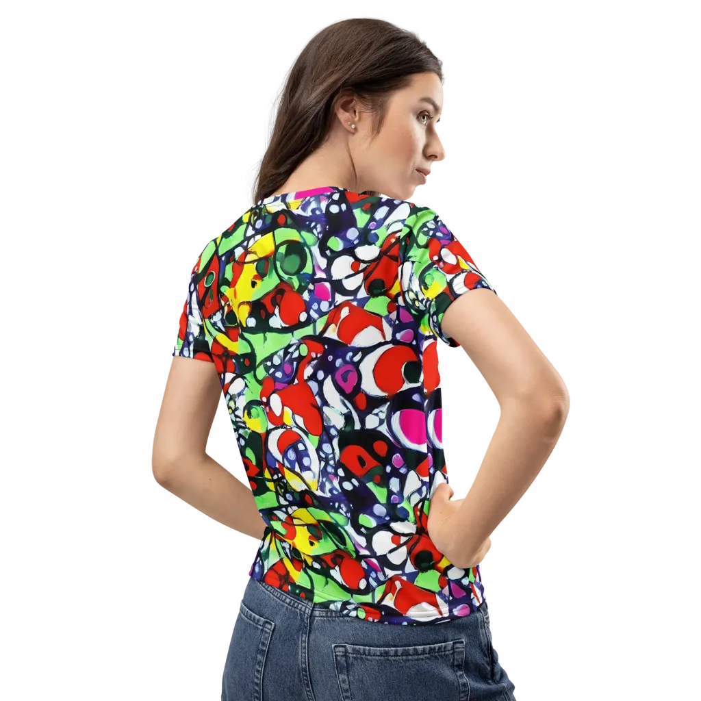 Kaleidoscope Crush on Women's Crew Neck T-Shirt — Back
