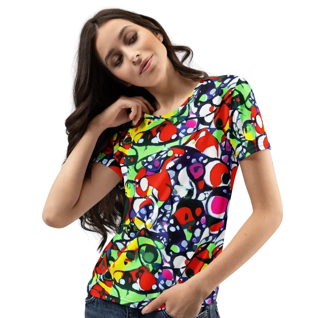 Kaleidoscope Crush on Women's Crew Neck T-Shirt — Left Front