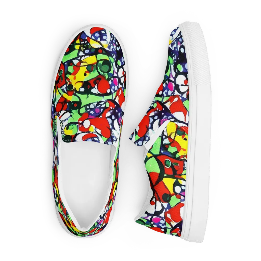 Kaleidoscope Crush on Men's Slip-On Canvas Shoes — Front