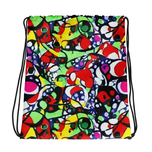 Kaleidoscope Crush on a Drawstring Bag