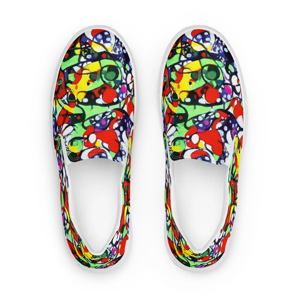 Kaleidoscope Crush on Women's Slip-On Canvas Shoes — Front