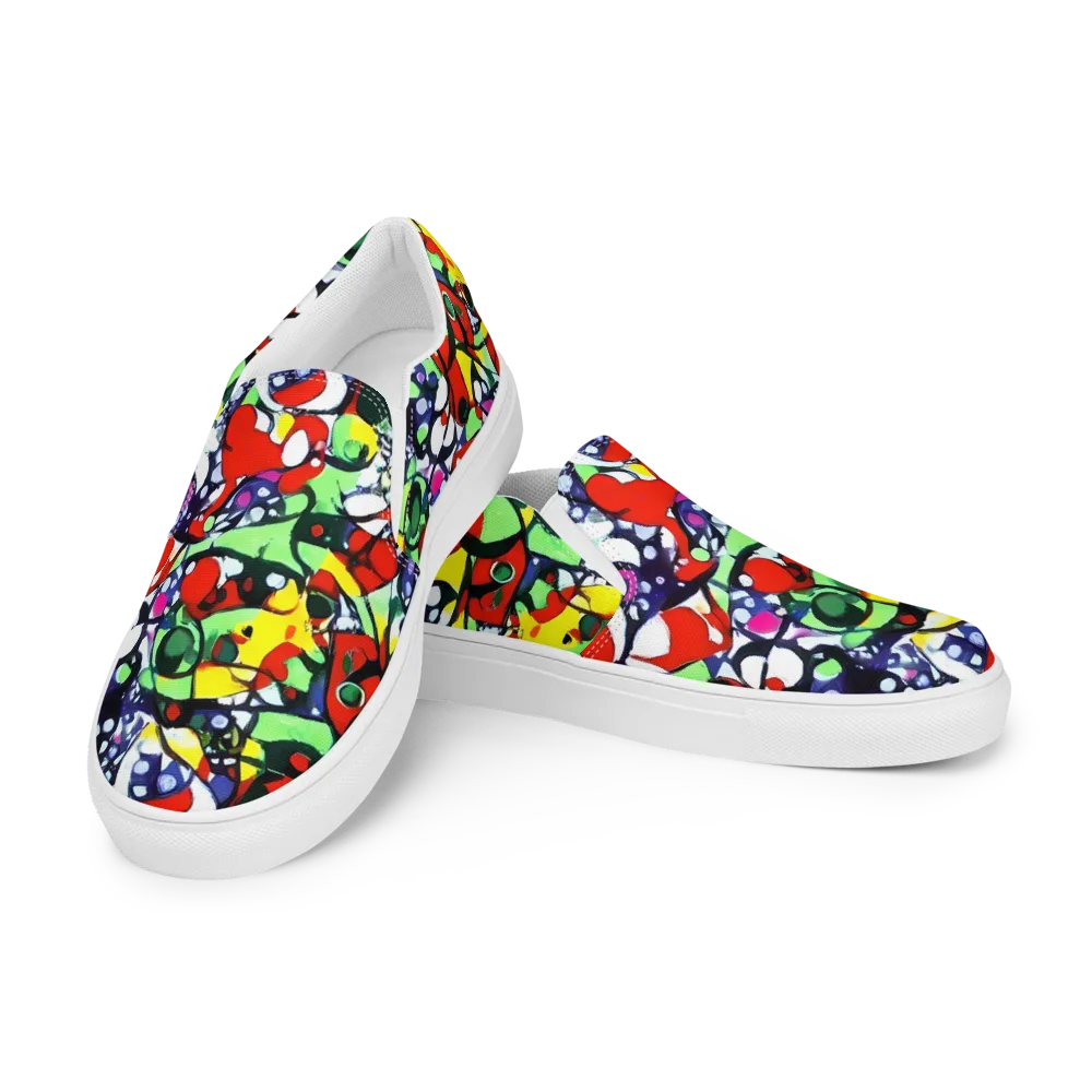 Kaleidoscope Crush on Women's Slip-On Canvas Shoes — Left Front