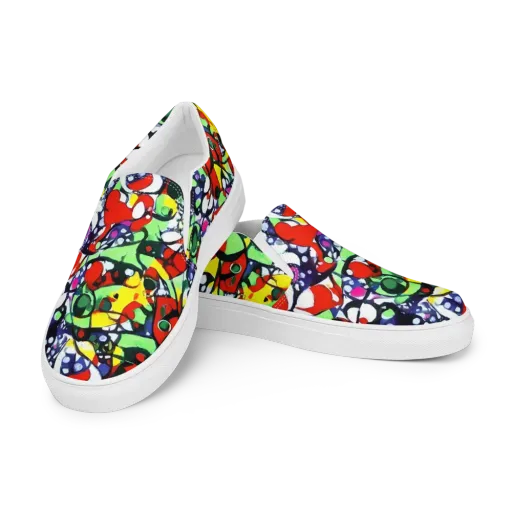 Kaleidoscope Crush on a Women's Slip-On Canvas Shoes