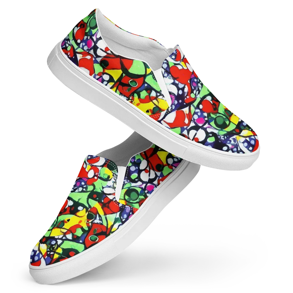 Kaleidoscope Crush on Women's Slip-On Canvas Shoes — Front