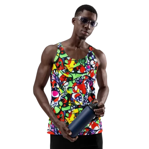 Kaleidoscope Crush on a Men's Tank Top