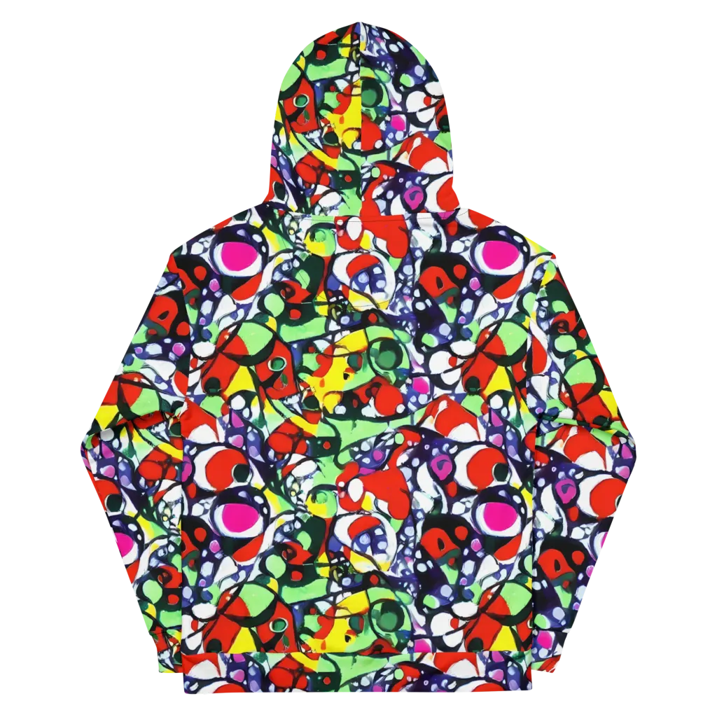 Kaleidoscope Crush on Cotton Hoodie — Back