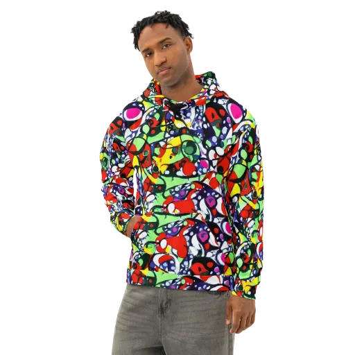 Kaleidoscope Crush on a Cotton Hoodie