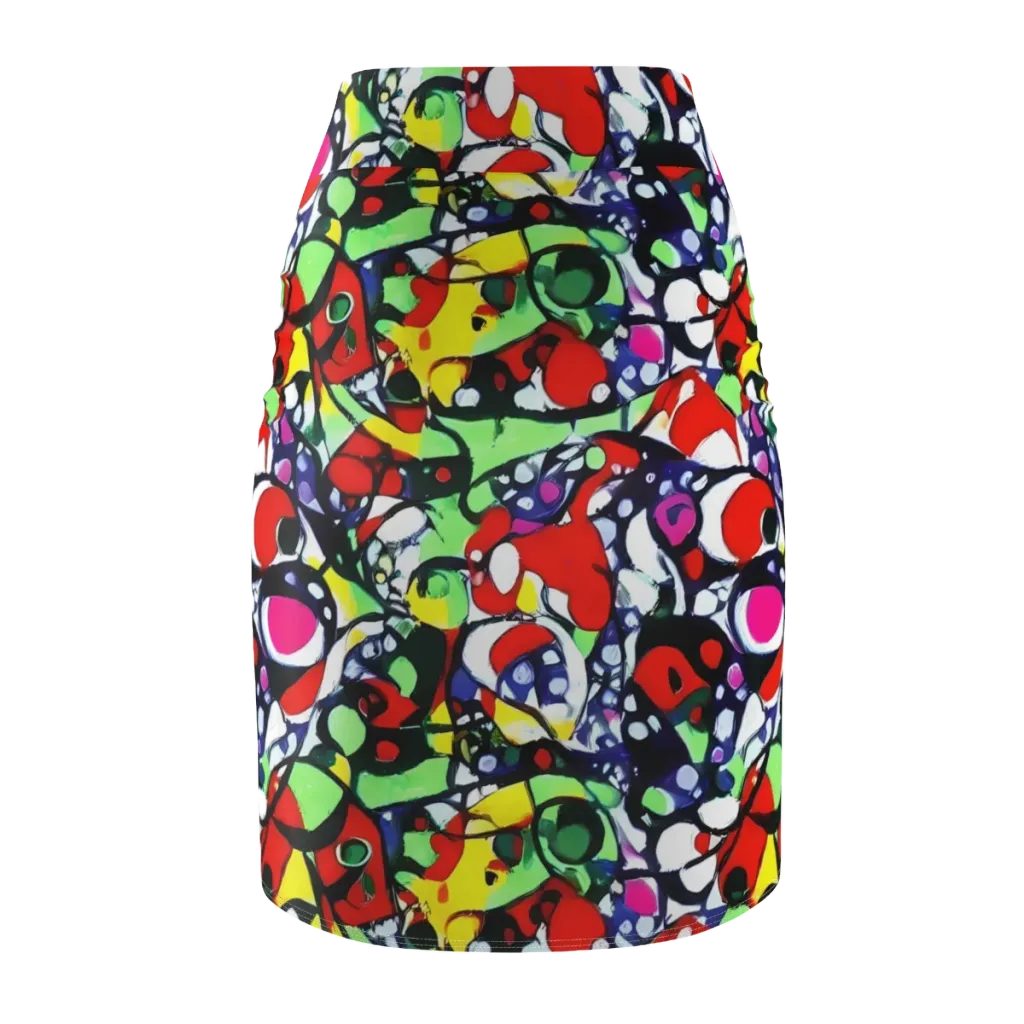 Kaleidoscope Crush on Pencil Skirt — Back