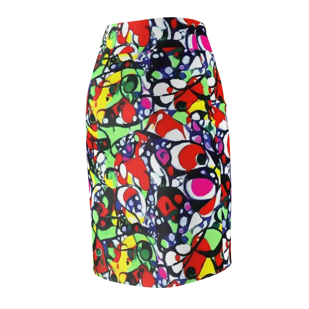 Kaleidoscope Crush on Pencil Skirt — Back Side