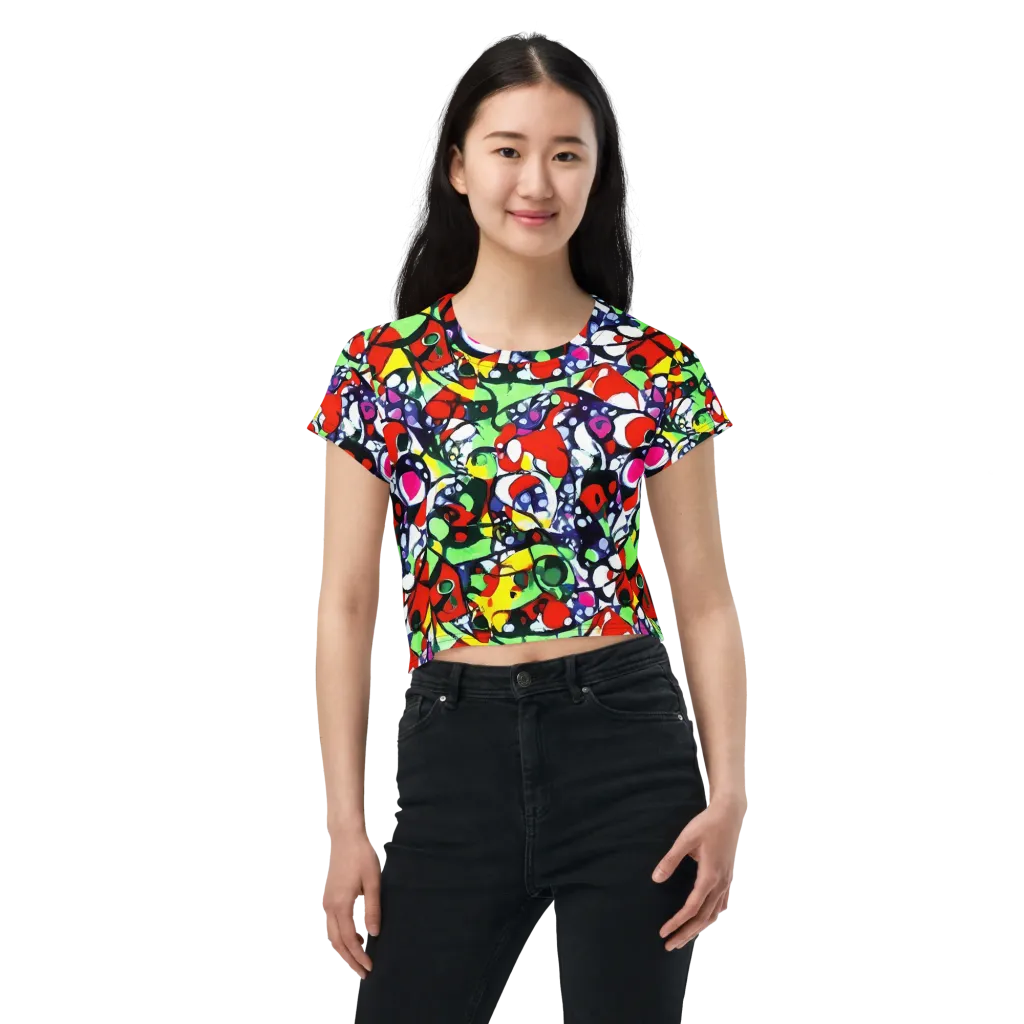 Kaleidoscope Crush on Crop Tee — Front