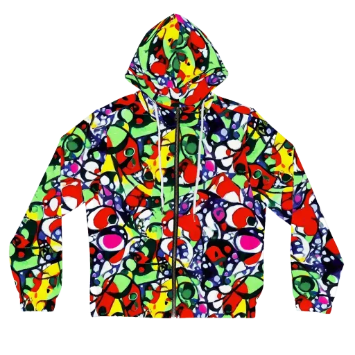 Kaleidoscope Crush on a Women's Full-Zip Hoodie