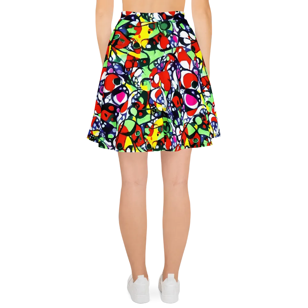 Kaleidoscope Crush on Skater Skirt — Back