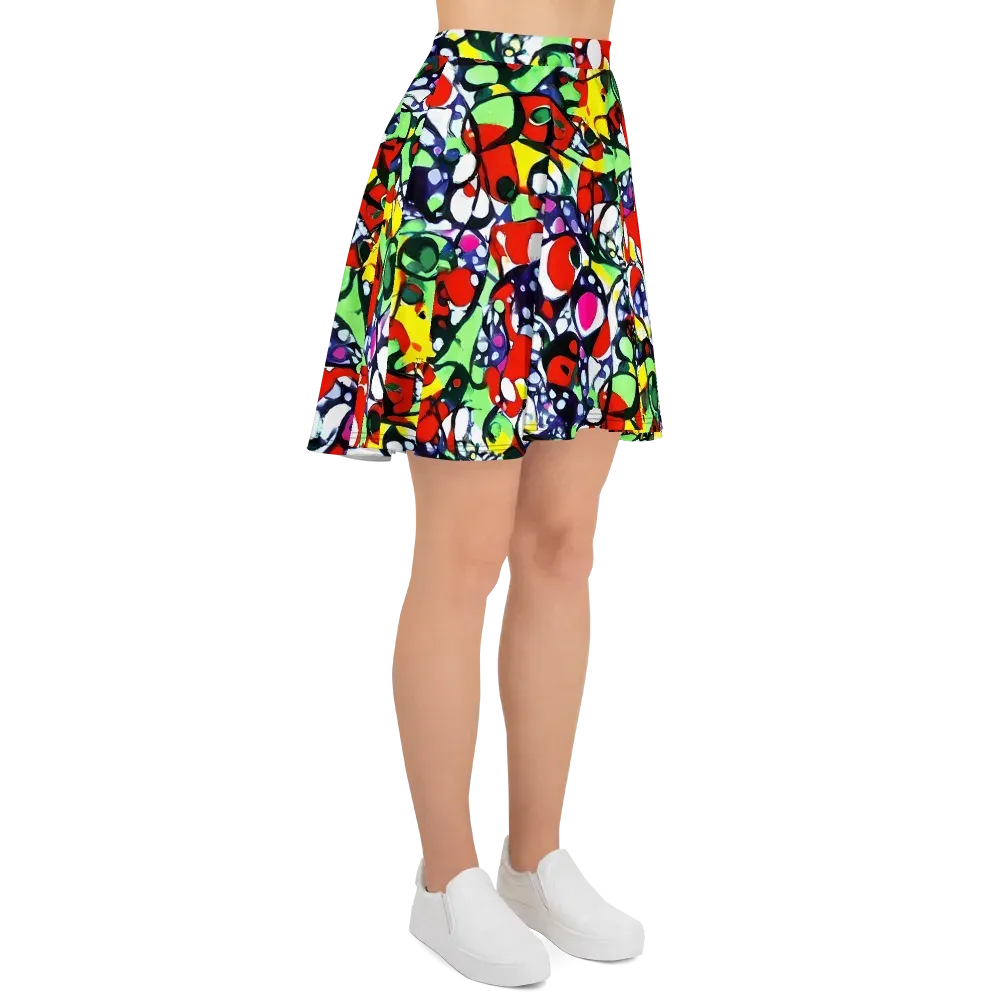 Kaleidoscope Crush on Skater Skirt — Right