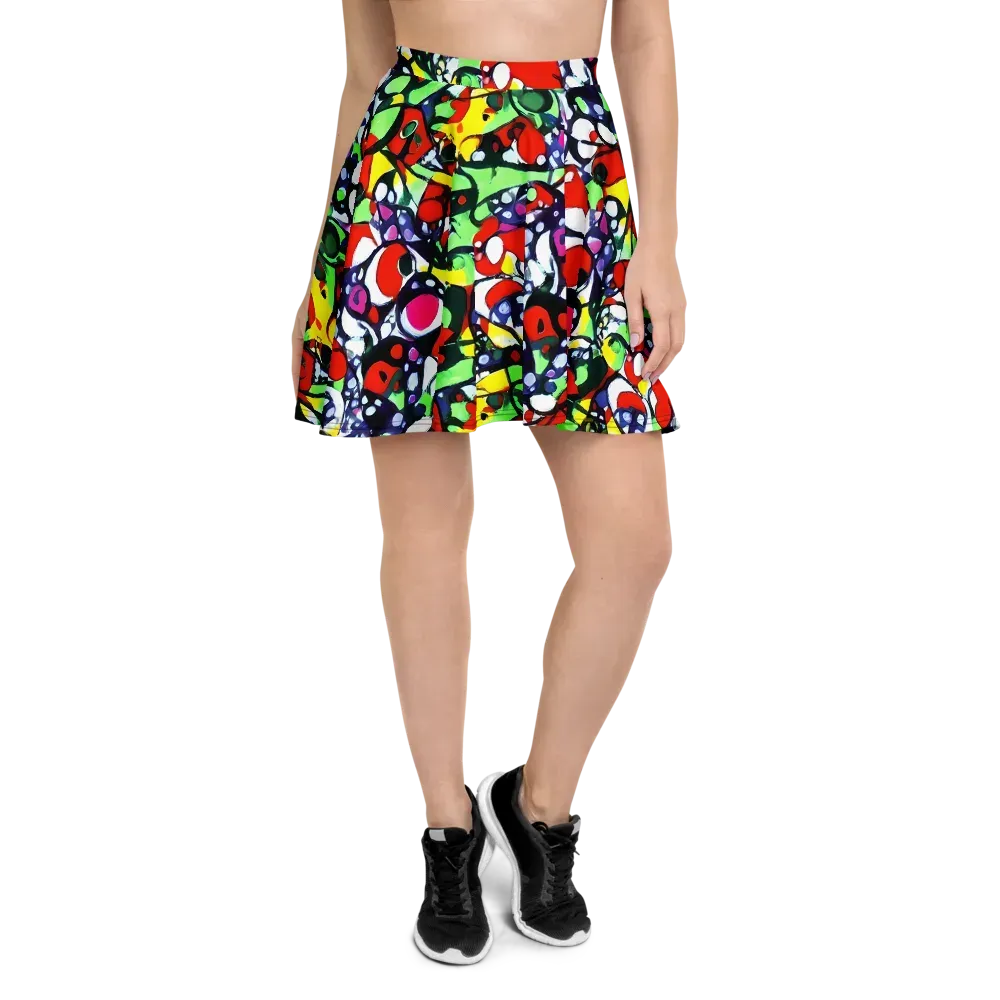 Kaleidoscope Crush on Skater Skirt — Front