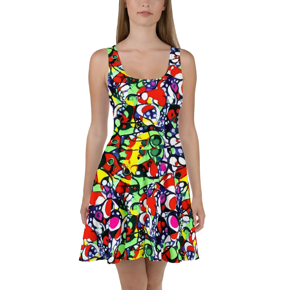 Kaleidoscope Crush on Skater Dress — Front