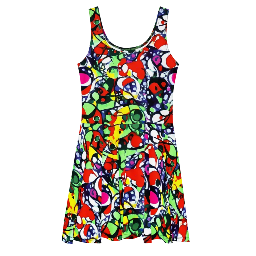 Kaleidoscope Crush on Skater Dress — Front