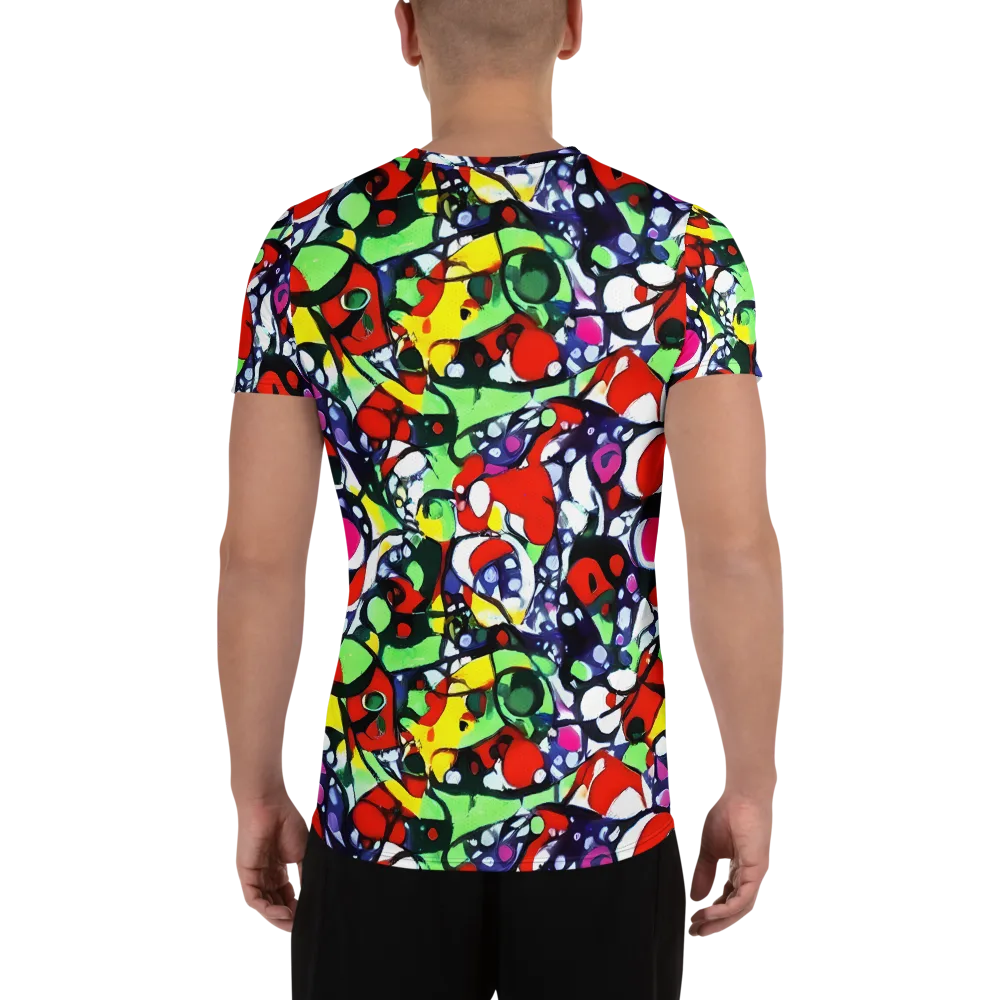 Kaleidoscope Crush on Men's Athletic T-Shirt — Back