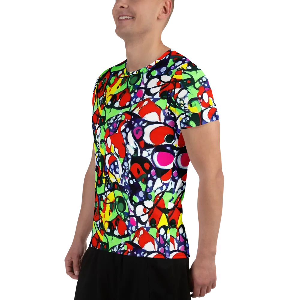 Kaleidoscope Crush on Men's Athletic T-Shirt — Left