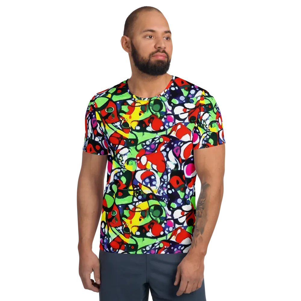 Kaleidoscope Crush on Men's Athletic T-Shirt — Front
