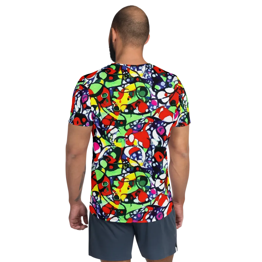 Kaleidoscope Crush on Men's Athletic T-Shirt — Back