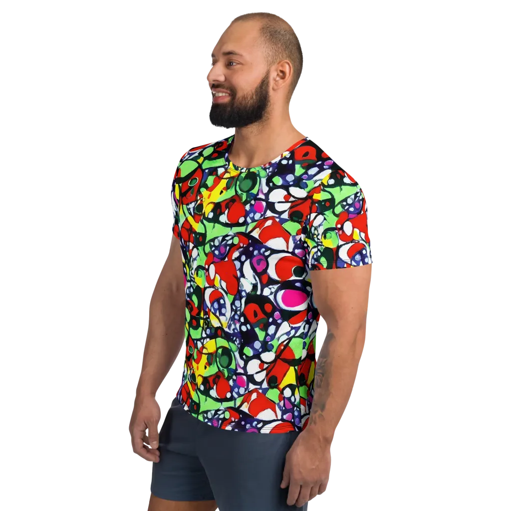 Kaleidoscope Crush on Men's Athletic T-Shirt — Left