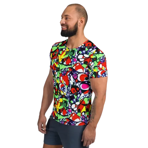 Kaleidoscope Crush on a Men's Athletic T-Shirt
