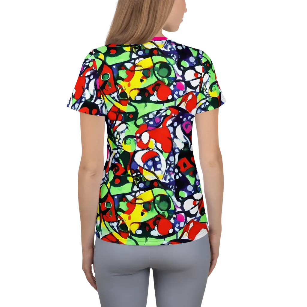 Kaleidoscope Crush on Women's Athletic T-Shirt — Back
