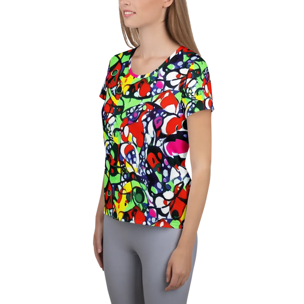 Kaleidoscope Crush on Women's Athletic T-Shirt — Left