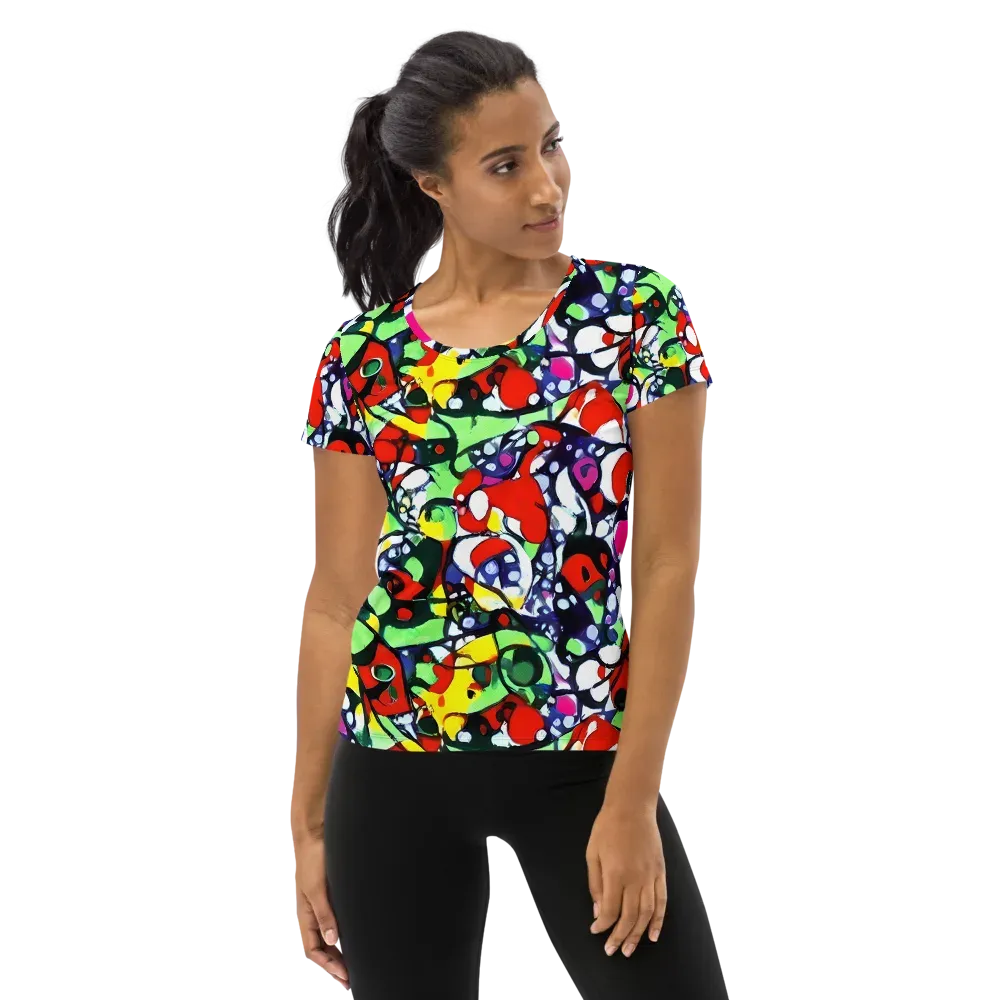 Kaleidoscope Crush on Women's Athletic T-Shirt — Front