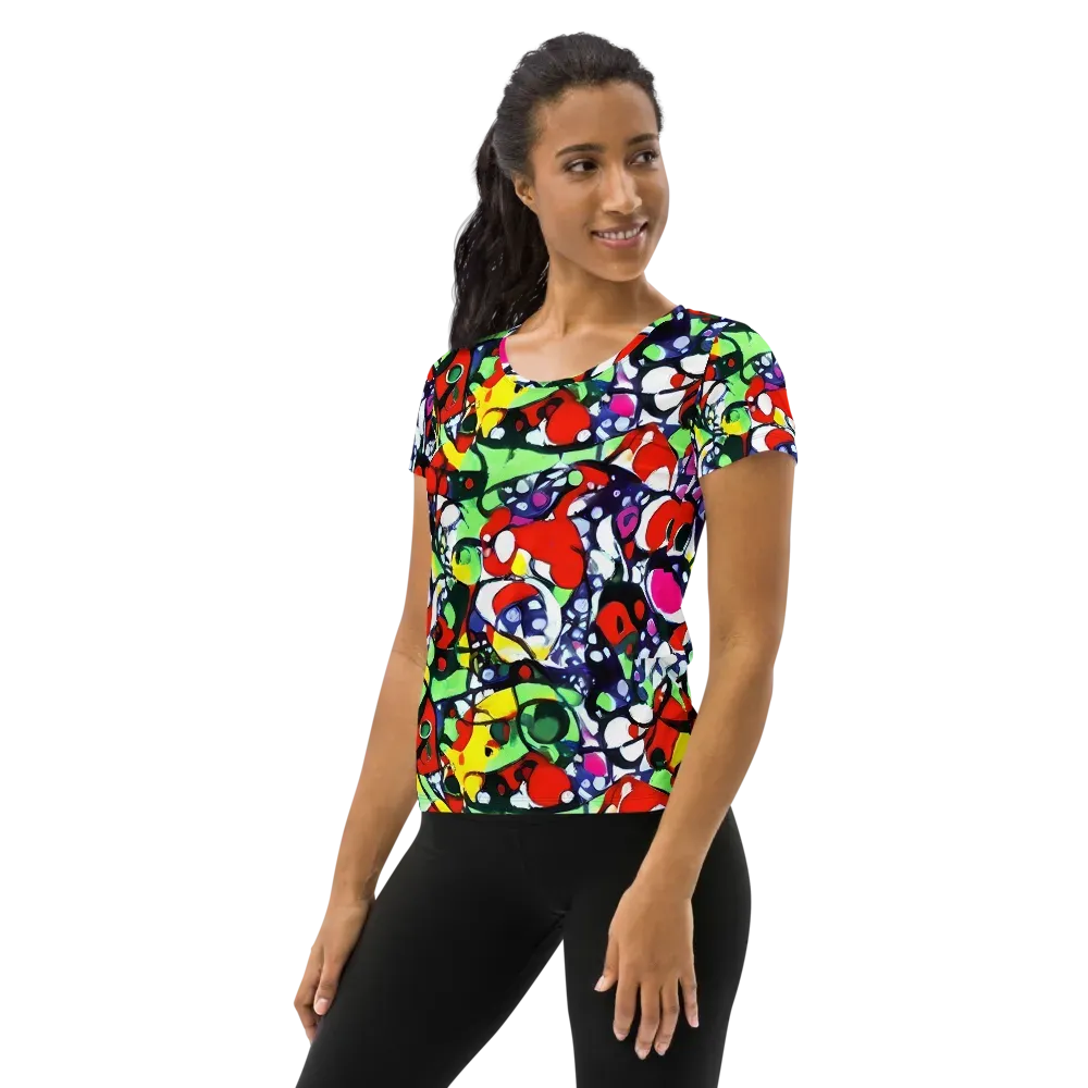 Kaleidoscope Crush on Women's Athletic T-Shirt — Left