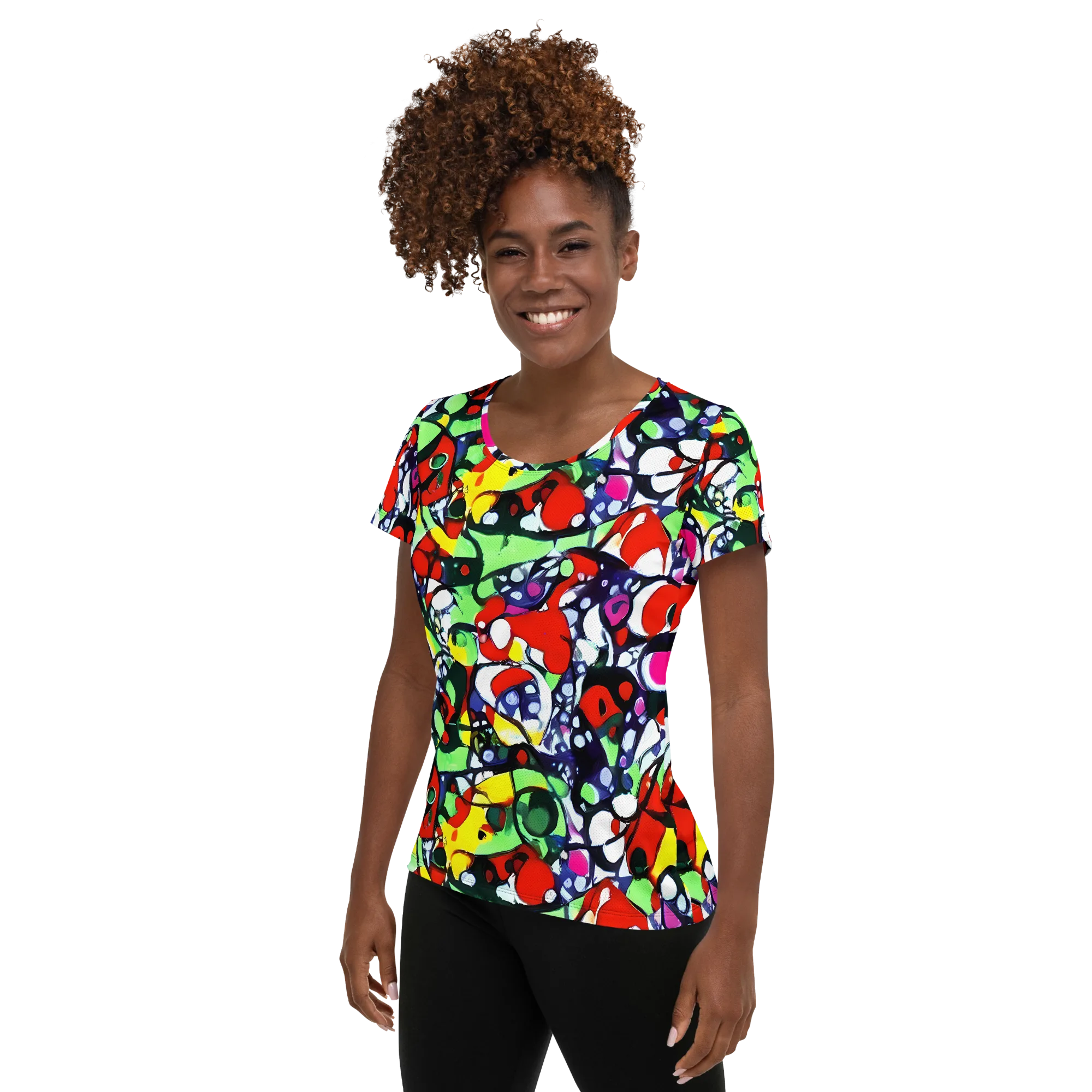 Kaleidoscope Crush on Women's Athletic T-Shirt — Left