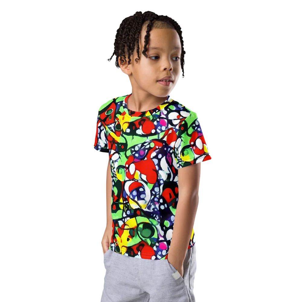 Kaleidoscope Crush on Kids Crew Neck T-Shirt — Left Front