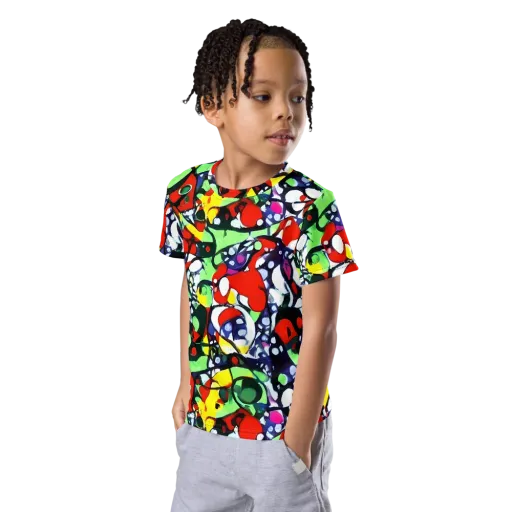Kaleidoscope Crush on a Kids Crew Neck T-Shirt