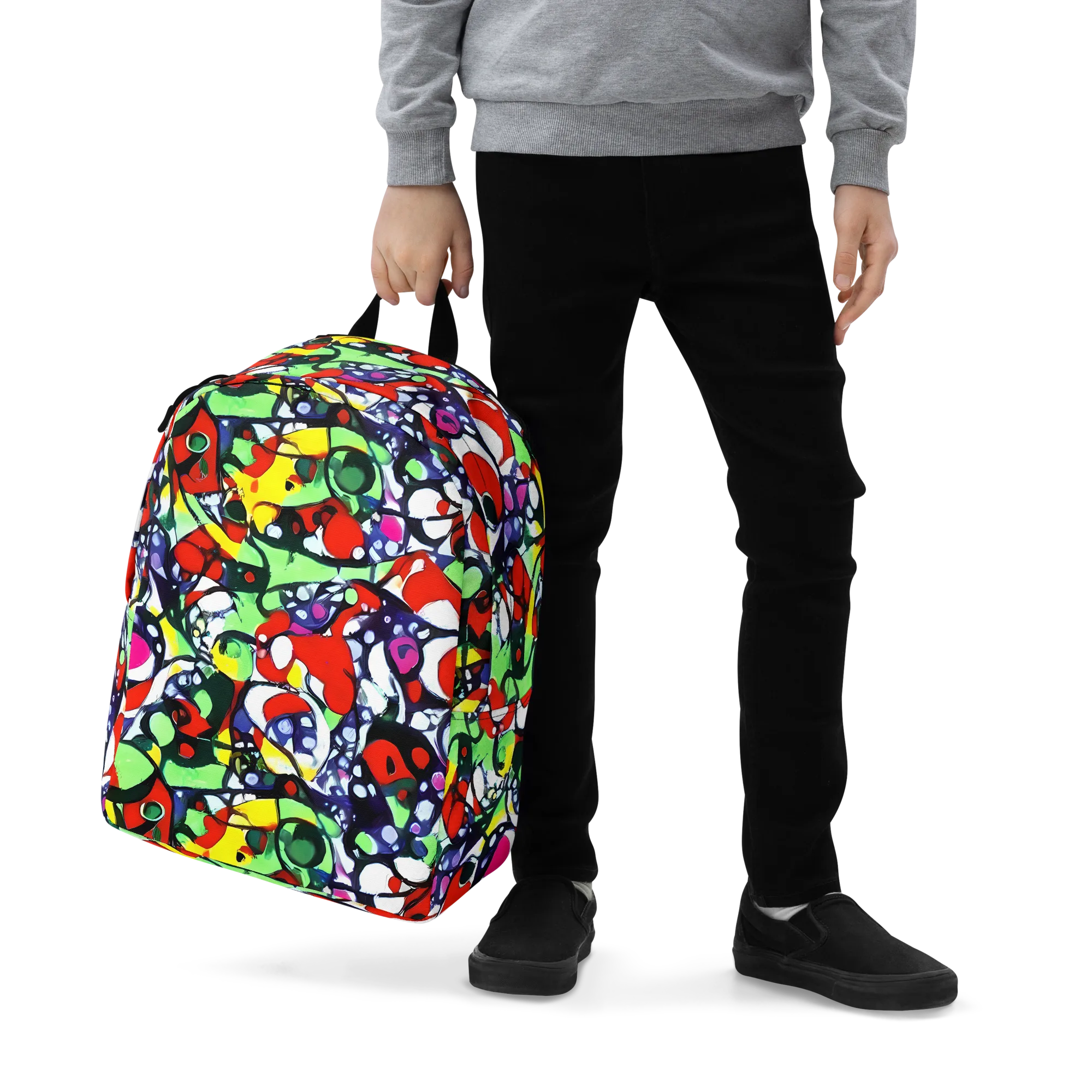 Kaleidoscope Crush on Minimalist Backpack — Zoomed-in