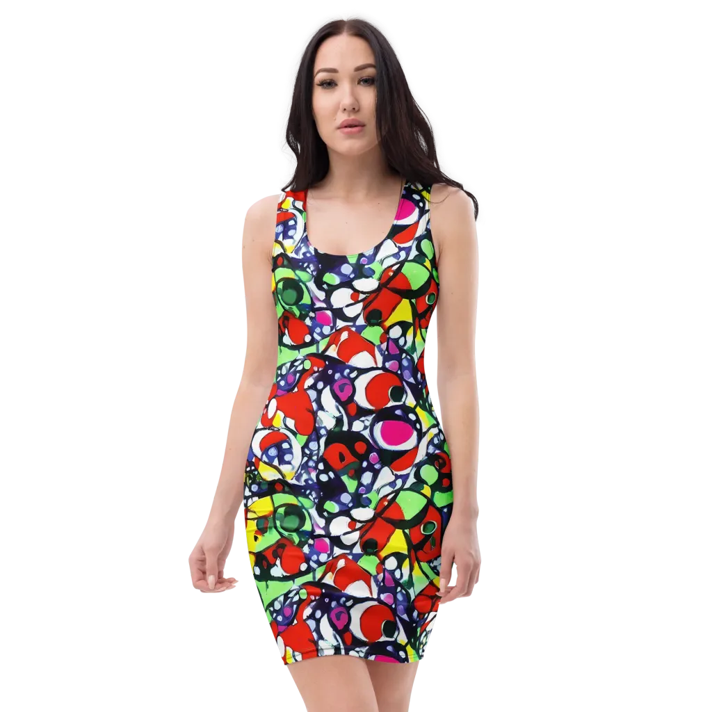 Kaleidoscope Crush on Bodycon Dress — Front