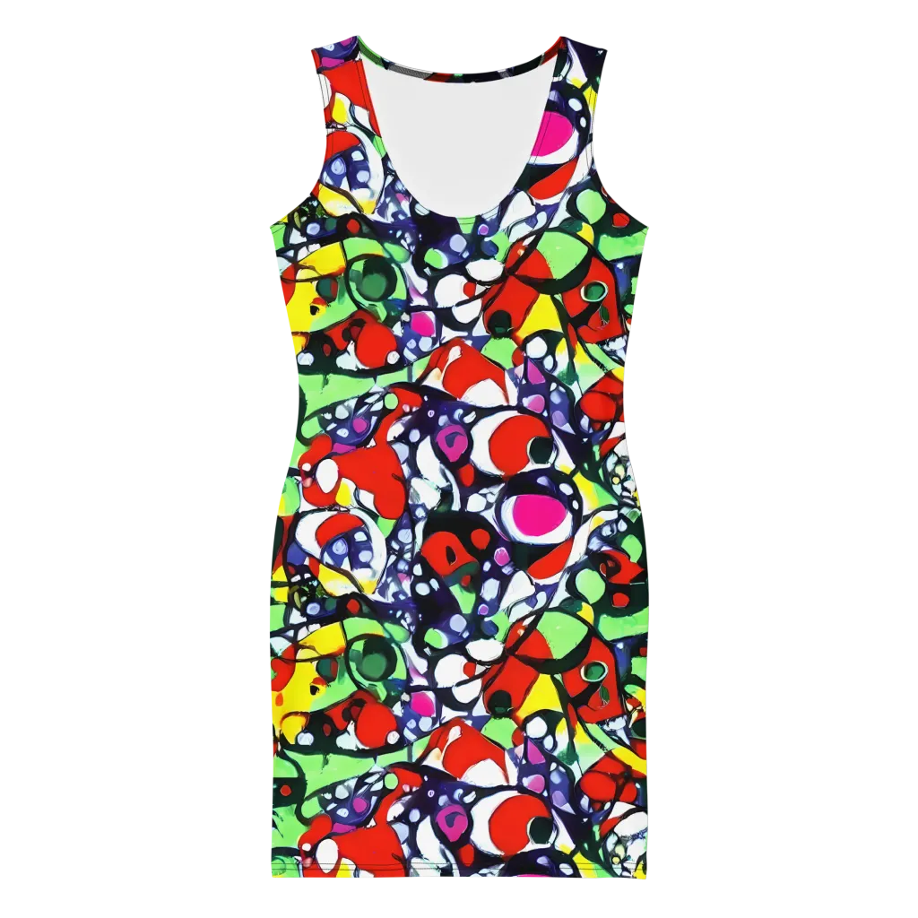 Kaleidoscope Crush on Bodycon Dress — Front