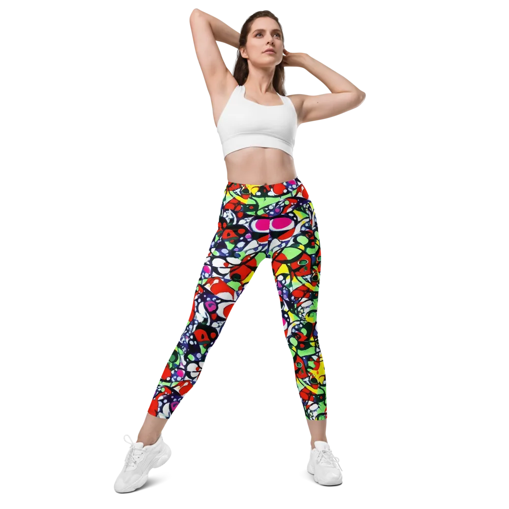 Kaleidoscope Crush on Leggings with Pockets — Front