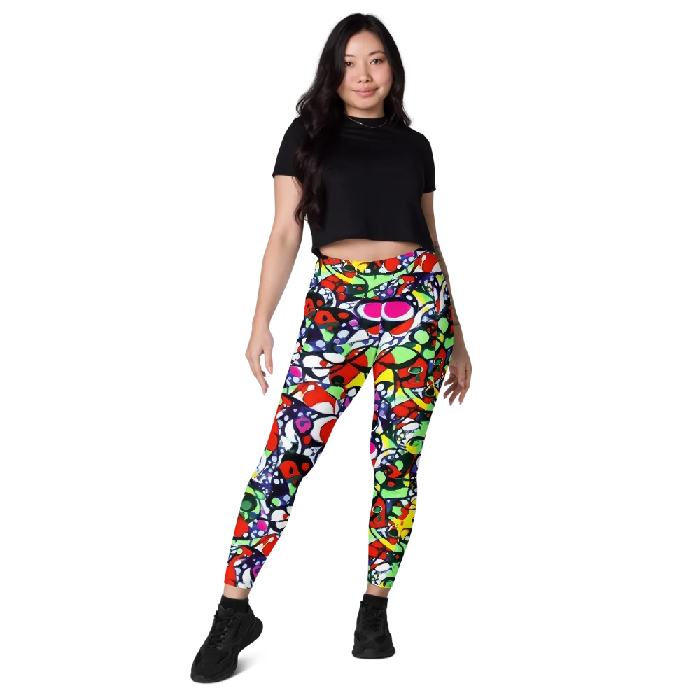 Kaleidoscope Crush on Leggings with Pockets — Front
