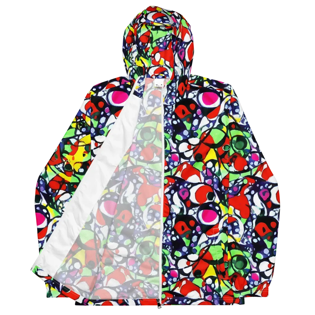 Kaleidoscope Crush on Men's Windbreaker — Front