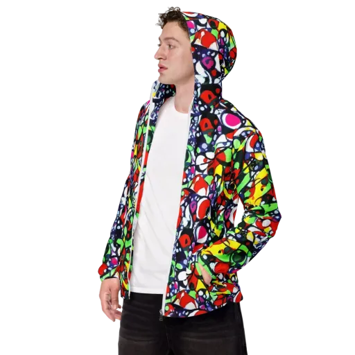 Kaleidoscope Crush on a Men's Windbreaker