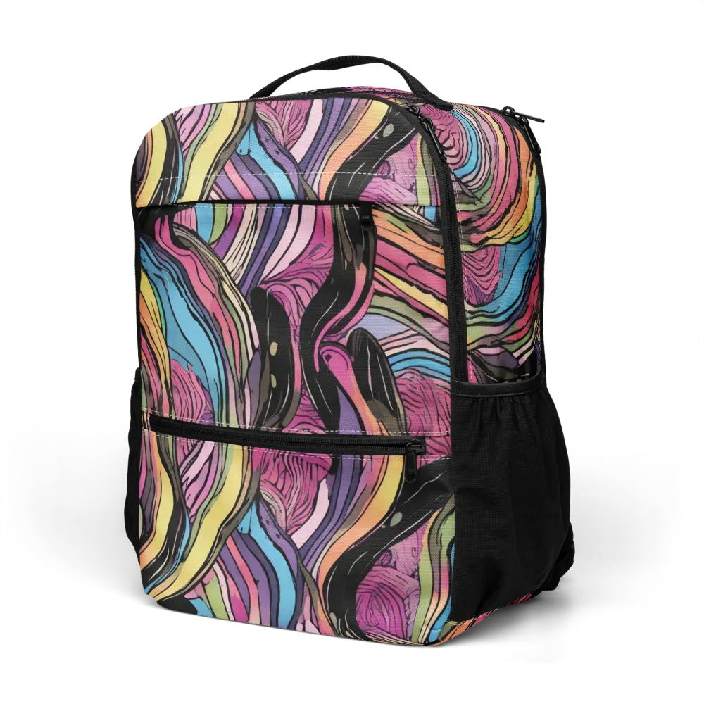 Violet Ribbons on Utility Backpack — Left Front