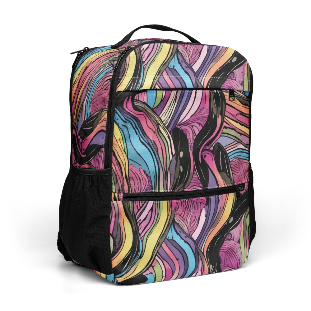 Violet Ribbons on Utility Backpack — Right Front