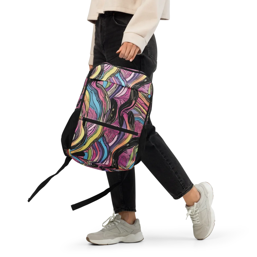 Violet Ribbons on Utility Backpack — Front