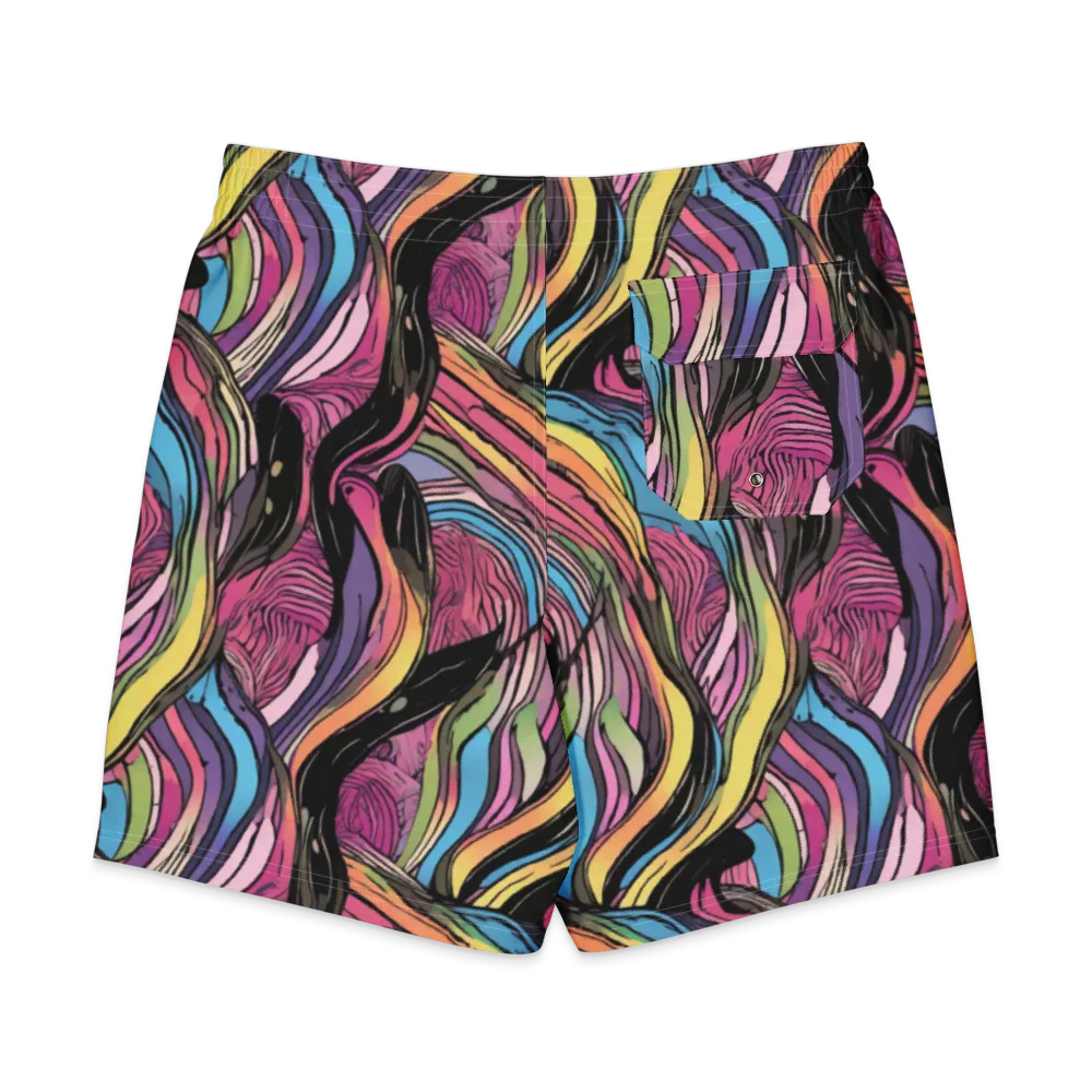 Violet Ribbons on Men's Board Shorts — Back