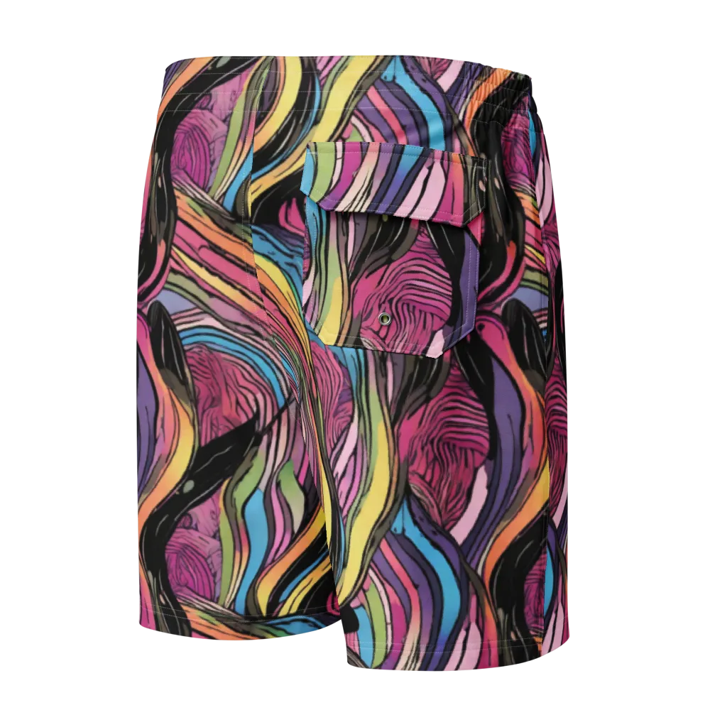 Violet Ribbons on Men's Board Shorts — Back