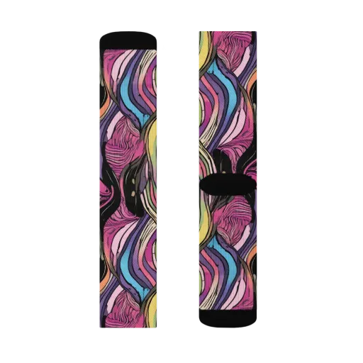 Violet Ribbons on a Socks